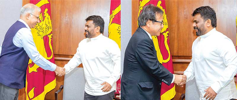 රටවල් කීපයක තානාපතිවරු හා මහකොමසාරිස්වරු ජනපති හමුවෙති